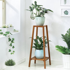 Country Corner Vintage Indoor Log Planter Stand. Tall Plant