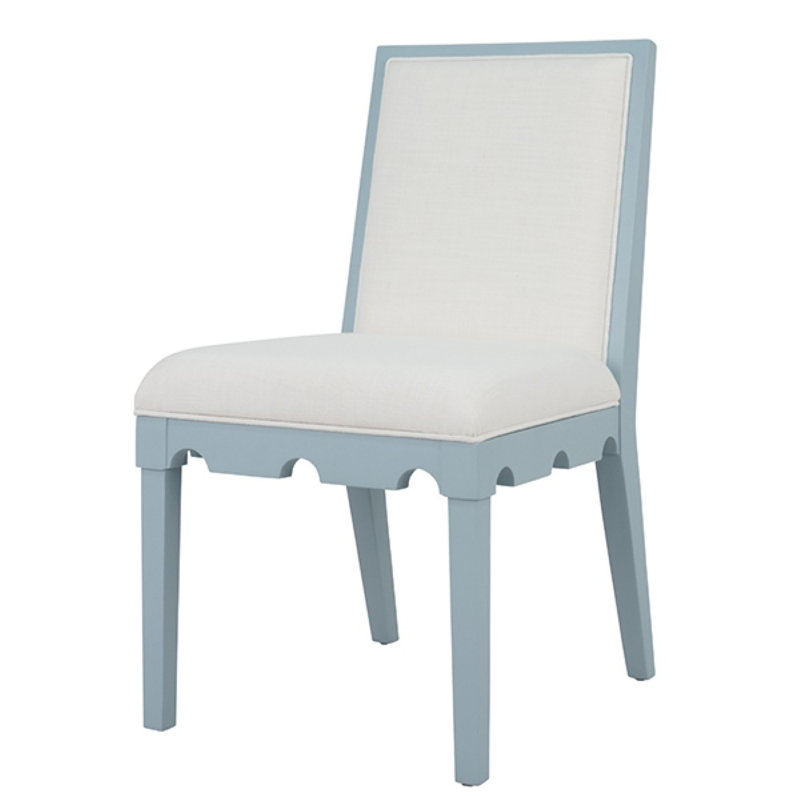 Lanister Upholstered Dining Chair, Light Blue