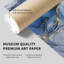 «Abstract Blue Crystal Fractals», reproduction d'art moderne sans cadre-1908406428