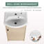 Ensemble de meuble-lavabo autoportant de 18 pouces avec petit meuble-lavabo avec lavabo, meuble-lavabo et lavabo combiné (KD-PACKING) -G-LPB02218PLO