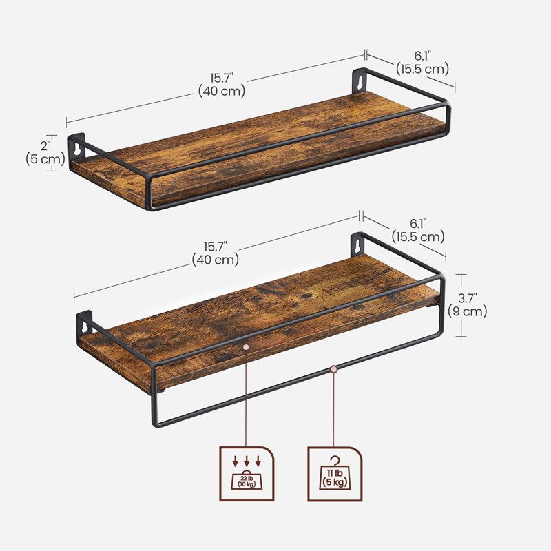 2 Piece Floating Shelf