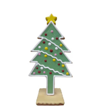 Small Gingerbread Christmas Tree Statue