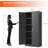 72" Metal Garage Storage Cabinets with Lock,Black Storage Cabinet with Doors and Shelves