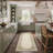 Floral Machine Washable Beige/Light Green/Ivory Indoor Area Rug With Non-Slip Backing-754911215