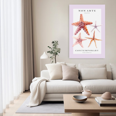 Contemporary Art Abstract Starfish Fish Coastal Landscape Art