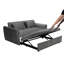 Canapé-lit convertible 3-en-1 avec dossier réglable, canapé-lit moderne en velours coulissant 65 po avec 2 pollows-721017430