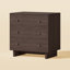 Meuble de rangement Almaguer à 3 tiroirs de 80 cm de large, fini grain de bois, noyer brun-530820937