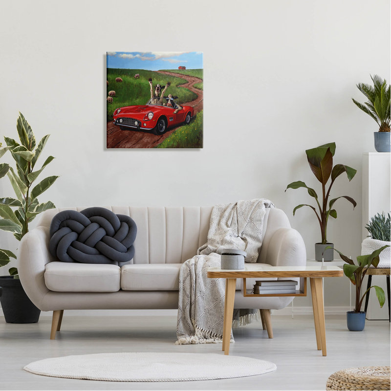 Art sur toile, "Road trip", H 24 po x l 24 po x P 1,5 po