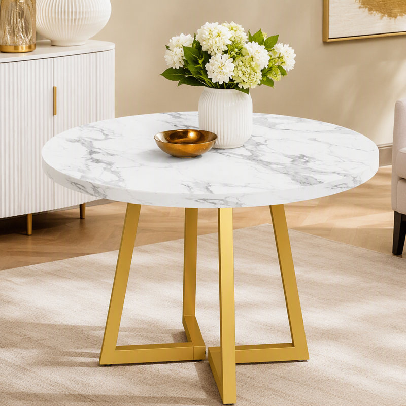 Table de salle à manger 31,5 ", table de cuisine industrielle avec base en métal