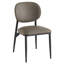 Chaise de salle à manger moderne en similicuir et métal, ensemble de 4-256154556