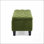 Banc repose-pieds avec surface de rangement, pieds en bois d'hévéa, capacité de 300 lb