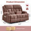 Reclining Sofas with Storage, Metal Frame, Modern Grey Loveseat for Living Room-943727618
