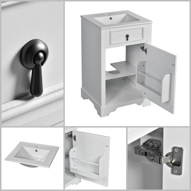 Meuble-lavabo de 20 pouces, Blanc