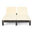 Chaise longue inclinable avec coussin en osier Jarrick