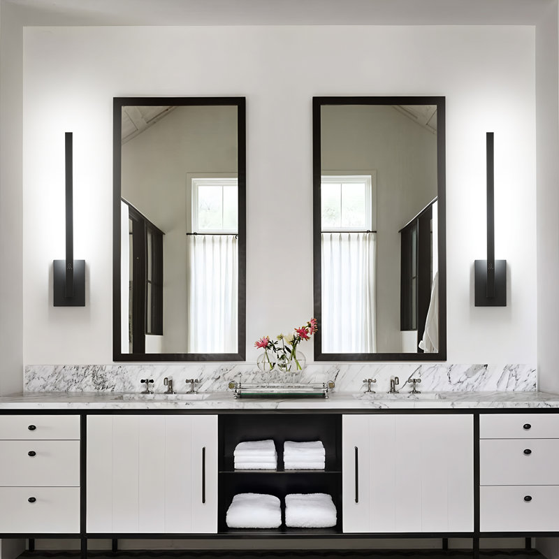 Applique murale rotative 22,83 po DEL, Noir mat
