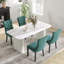 Ensemble de salle à manger rectangulaire à double piédestal avec table de salle à manger de style crème-74849810-74849901