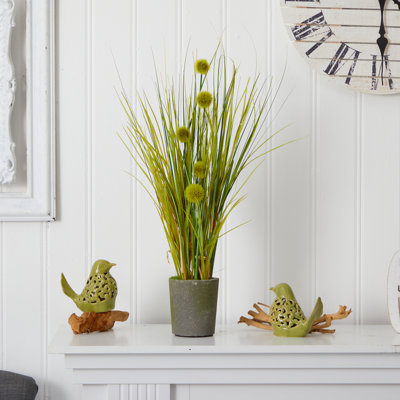 Herbe artificielle 21 po en pot