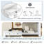 Console / canapé avec tiroirs de rangement et tablette inférieure pour le vestibule-190331156