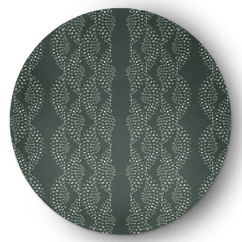 Dipali Chenille Abstract Indoor Rug, Round 5'