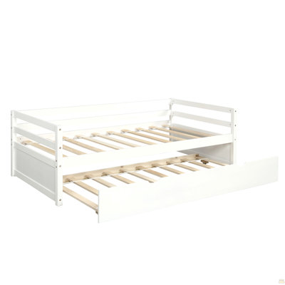 Daybed with Trundle Frame Set, Twin Size, White