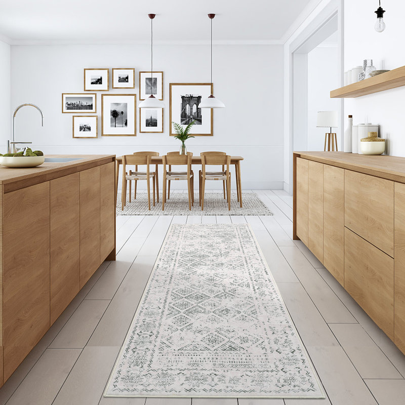 Elegant Oriental Machine Washable Rug with Rubber Anti-Slip Backing Ideal for Living Room, Dining Room, Bedroom, Office & Playroom
