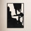 Abstrait noir et blanc à coups de pinceau par Oliver Gal - reproduction sur toile flottante-68916577-68916584