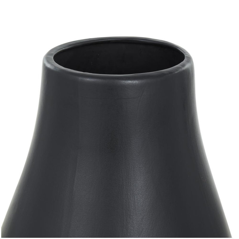 Vase de table en céramique Mable, Noir, H 27,5 po x L 15,5 po x l 15,5 po