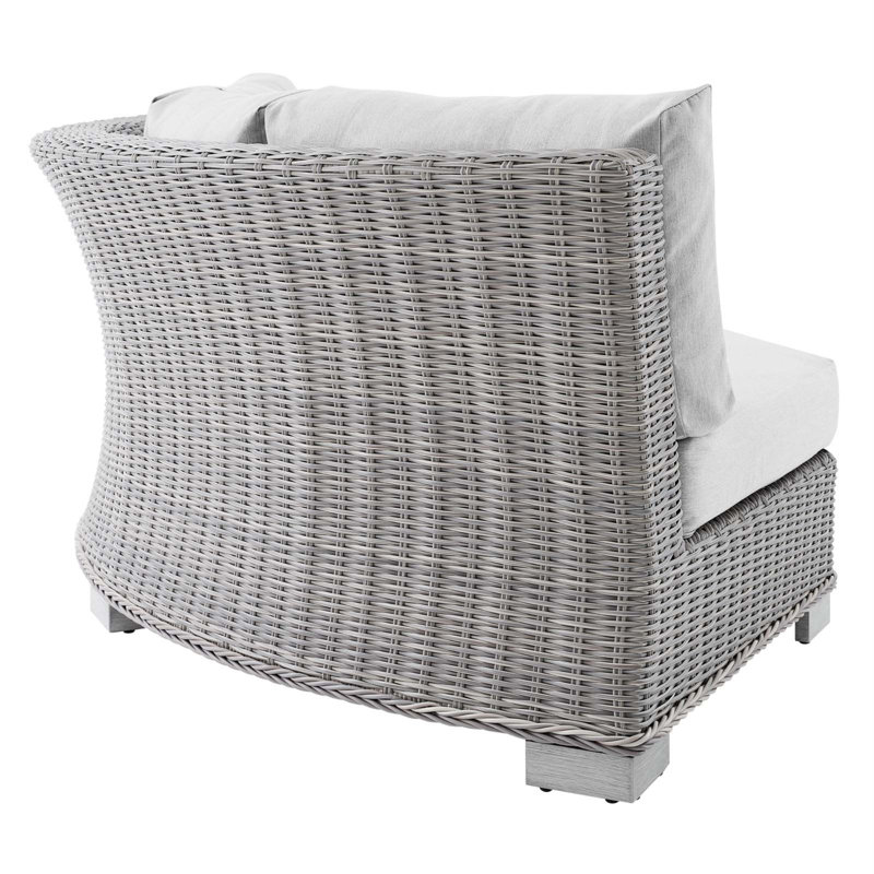 Chaise de coin d'extérieur Conway Sunbrella, Gris