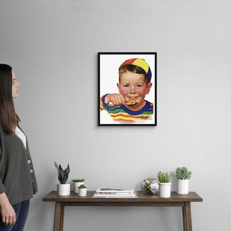 Bonnet, art mural sur toile, H 22 po x l 18 po x P 1,75 po, Cadre flottant noir