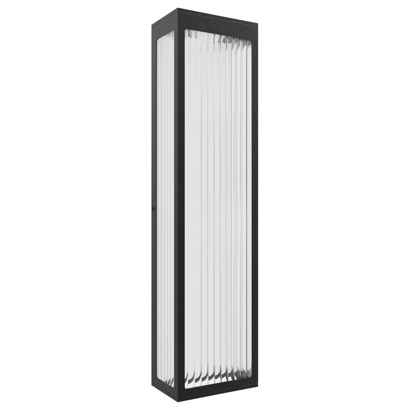 LED Wall Light, Black, 24" H x 6" W x 4" L