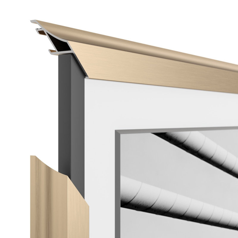 Alloy Scoop Deco TV Frame for Samsung Frame TV and Frame Pro, Pale Gold, 55"