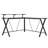 L-Shaped Metal Base Computer Desk