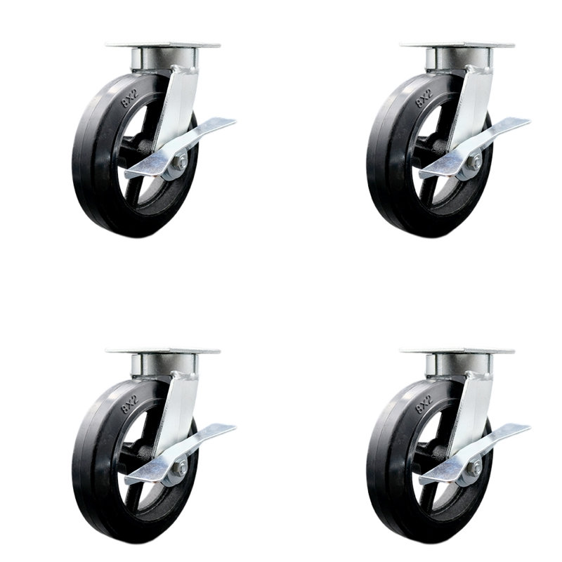 Rubber on Steel Caster