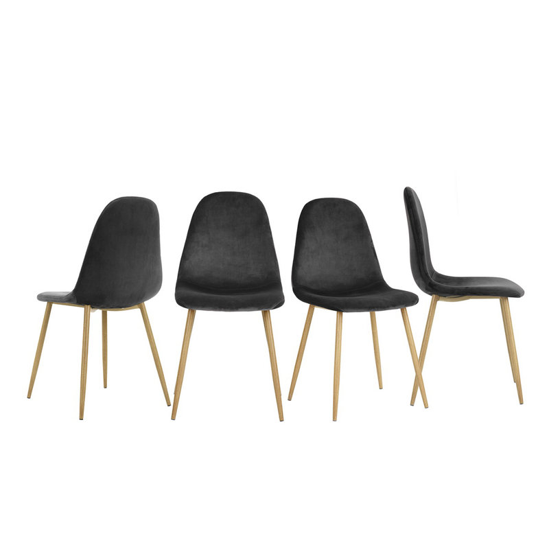 Hendersonville 124.5cm H Polyester Blend Upholstered Side Chair, Charcoal
