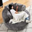 Fauteuil de 55 po en chenille grise, lit moelleux moderne avec pivot à 360 degrés pour le salon, la chambre à coucher, le salon, la zone de projection, le canapé-lit à installation facile, chambre, gris, rotatif, assemblage-825257880