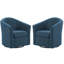 Upholstered Linen Blend Swivel Barrel Chair-314721920