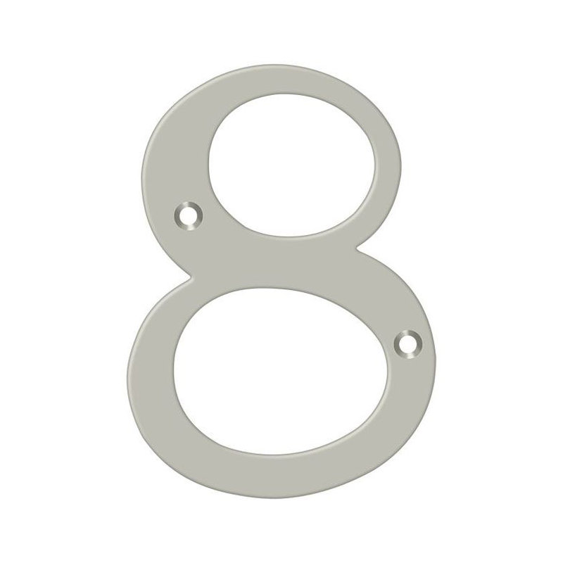 Chiffres de 4 po Deltana, Nickel brossé, 8