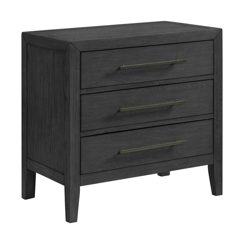 28'' W Nightstand, Black