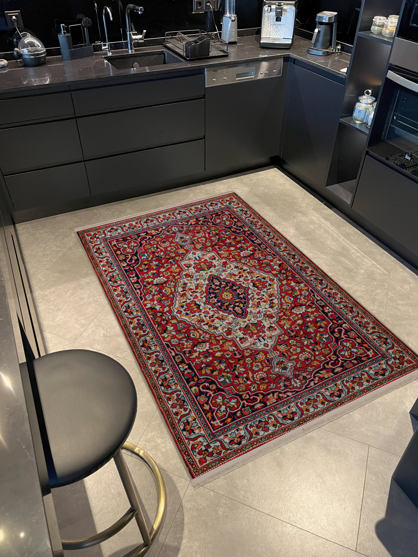 Red Red Coloured Rug Bloomsbury Market Red Themed Multi-Coloured Traditional Motif Ethnic ...