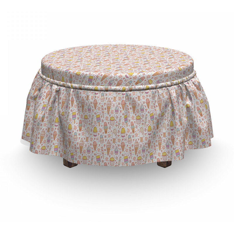 Box Cushion Ottoman Slipcover