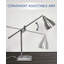 Lampe de bureau USB en nickel brossé 29 po Marshallton