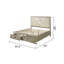 Ensemble de chambre à coucher de style moderne 4 pièces en bois et tête de lit à DEL-583669229