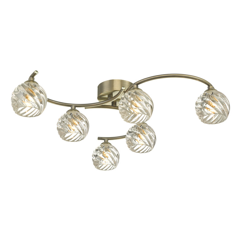 Eleada Semi Flush Mount, Antique Brass