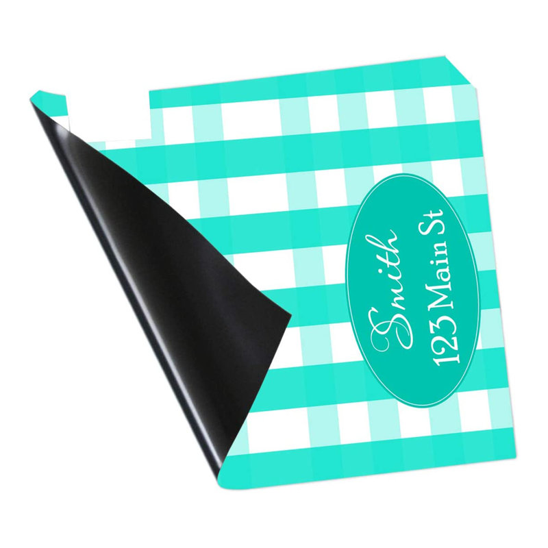 Housse de boîte aux lettres à carreaux personnalisée, Turquoise