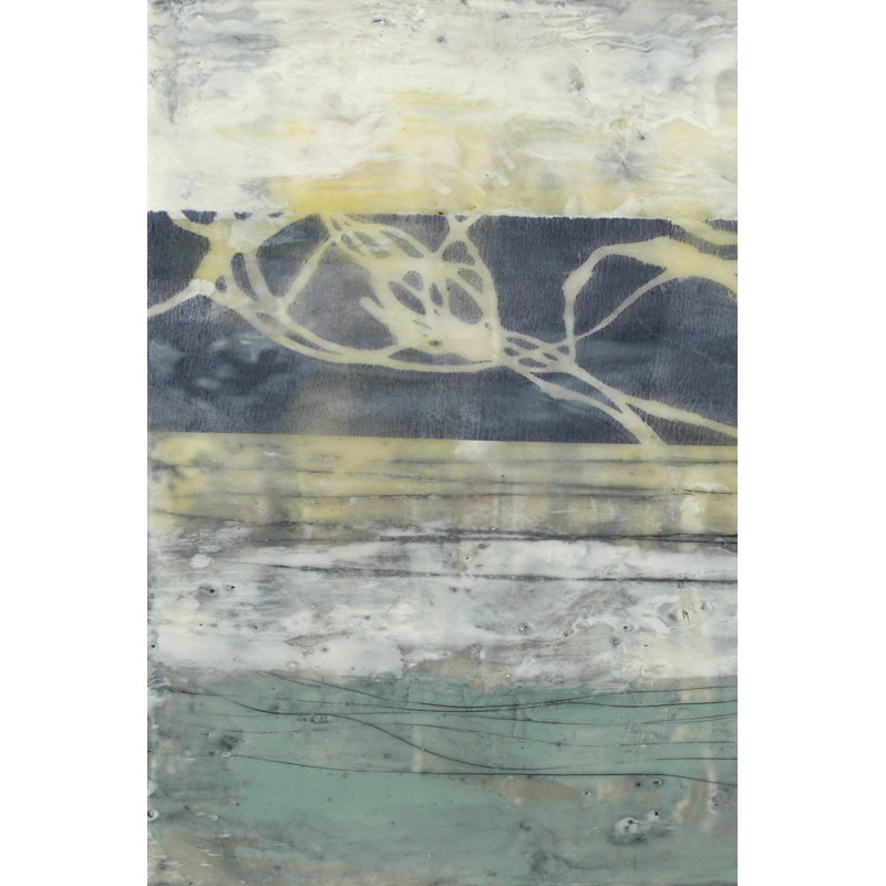 Lines And Waves I - Wrapped Canvas Painting, 46cm H x 30cm W