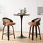 Tabouret de bar pivotant jaune Mid Century