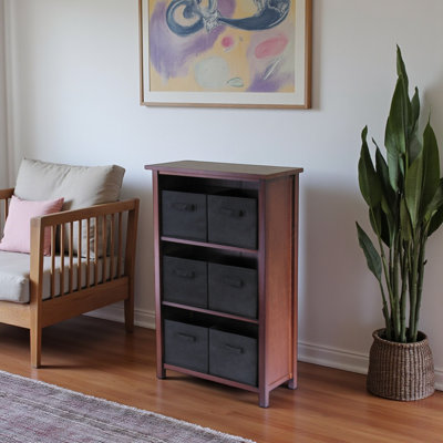 Verona Solid and Manufactured Wood Shelves, 42.99" H X 28.03" W X 12.99" D