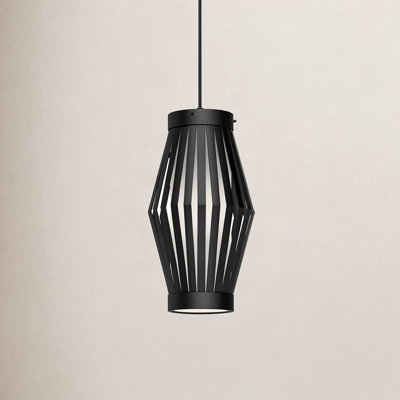 Phineas Single Light Glass Steel Pendant