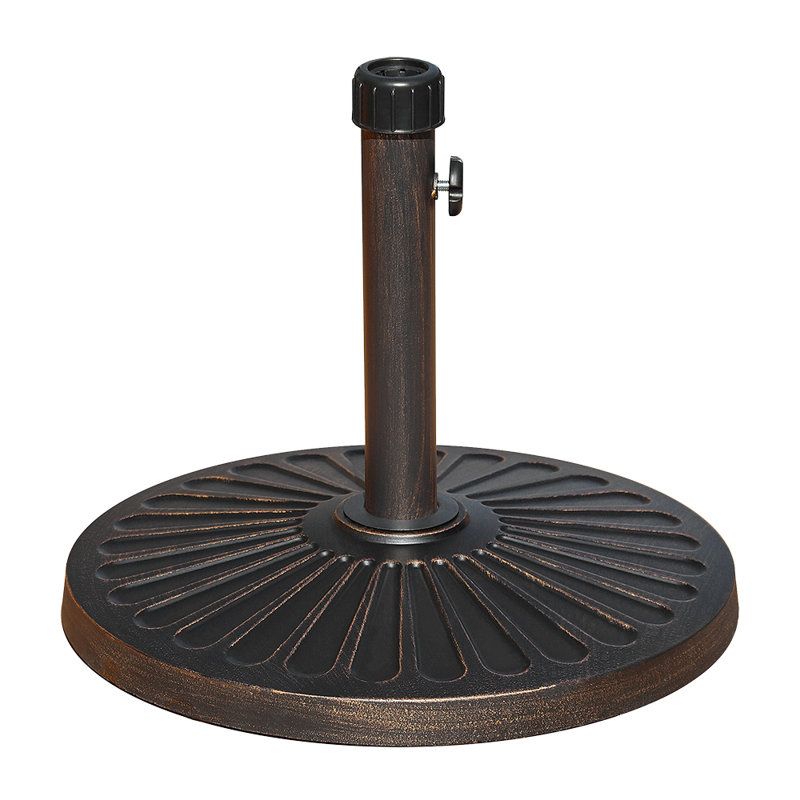 Base de parasol ronde en résine, Bronze