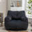 Aeri Compression Medium Adult Soft Fabric Bean Bag Chair With Foam Filled-1336072144